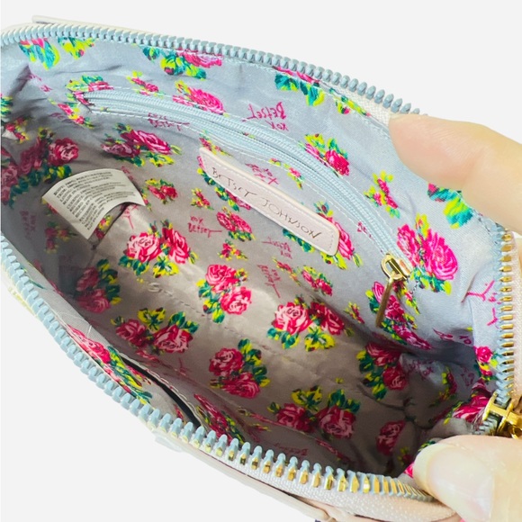 Betsey Johnson XO Anaya Crossbody with Scarf and Chain Strap Light Pink - Picture 4 of 7